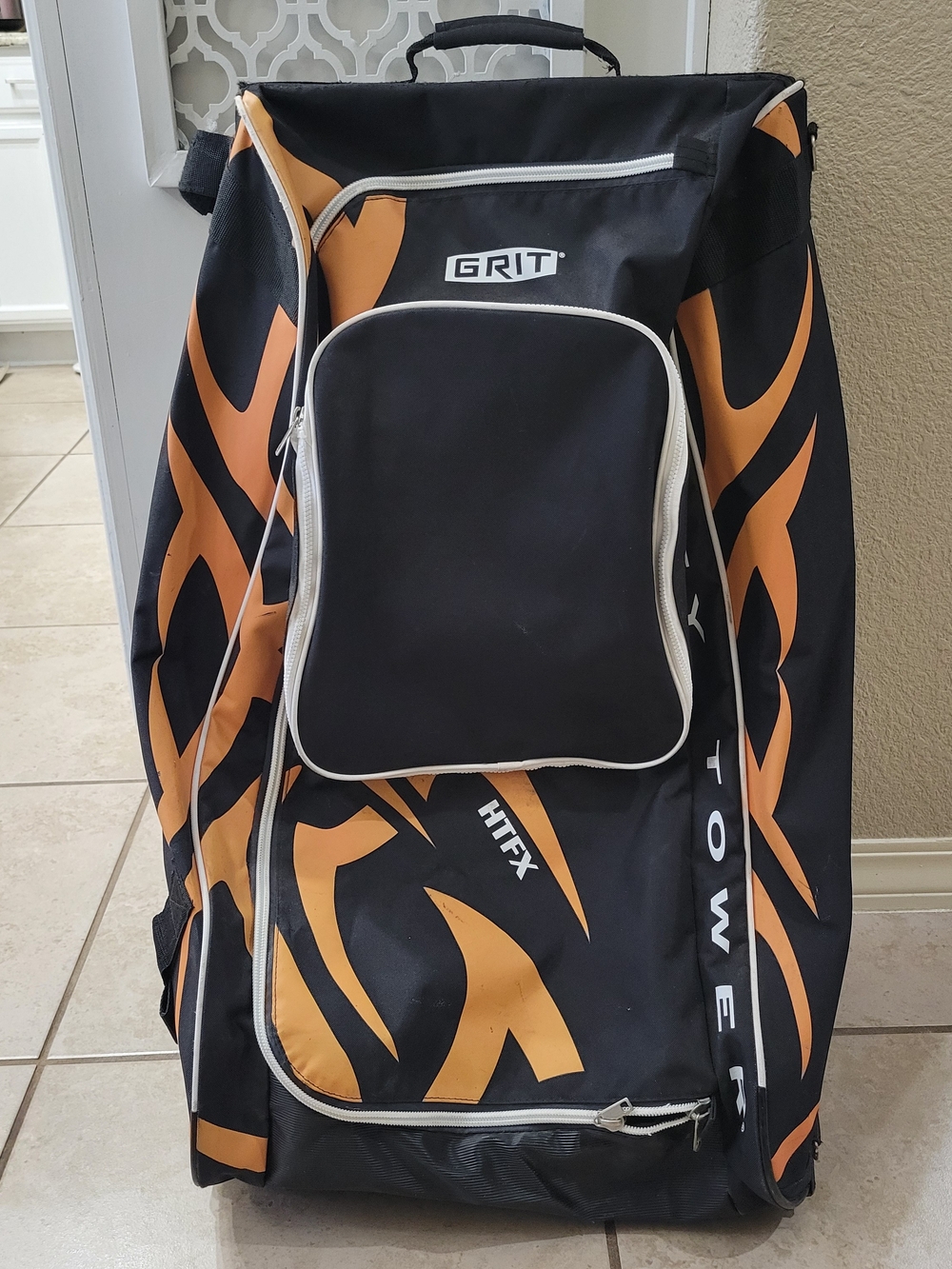 Grit HTFX Hockey 33" Tower Bag Black Orange Roller 84cm